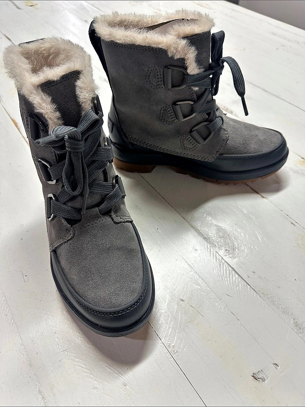 Sorel Gray & Black Winter Boots size 6.5US